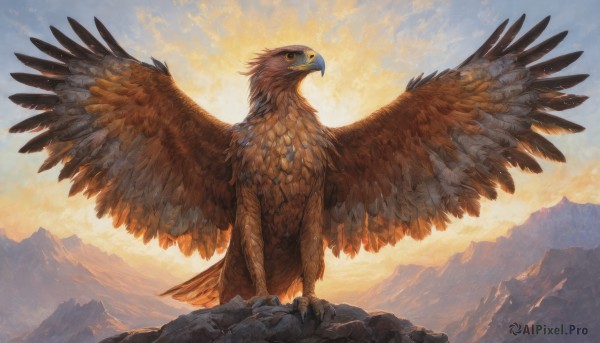 Image of a unique subject in a peaceful sunset day