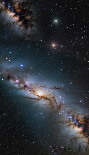 The timeless beauty of a galaxy in a tranquil outdoors