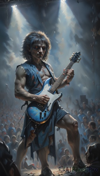 Dynamic scene brought to life with a captivating male