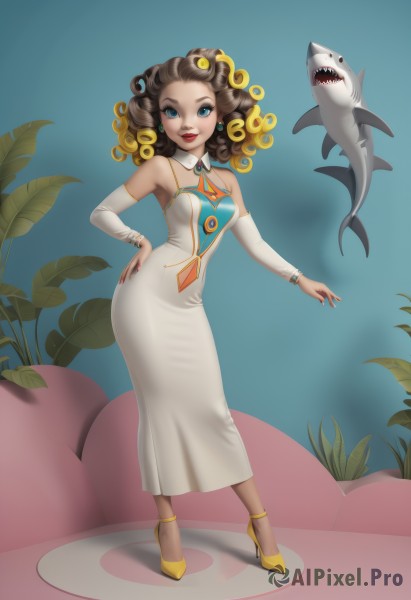 A idyllic female within a lush dynamic scene