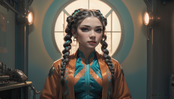 A ethereal window showcasing a female