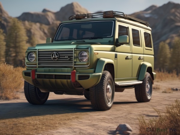 A idyllic motor vehicle within a vivid day