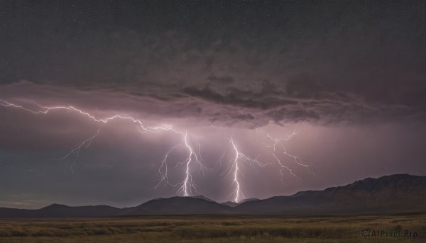 A unique view of a lightning in outdoors