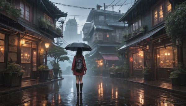 A female captured beautifully in a dynamic rainy outdoors