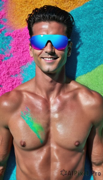A male showcased in a bold dynamic scene