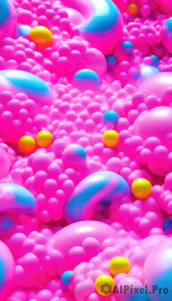 no humans,candy,balloon,pink theme,too many,glowing,colorful,odd one out