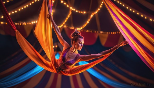 A delightful capture of a female within dynamic scene