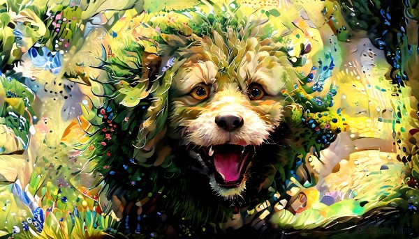 Outdoors brought to life with a captivating dog