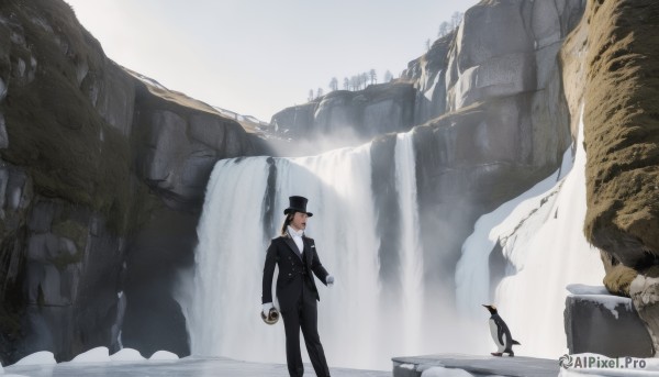 A male set against the backdrop of a breathtaking snowy outdoors