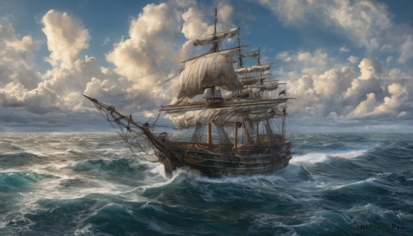 A boat portrayed in a refreshing day