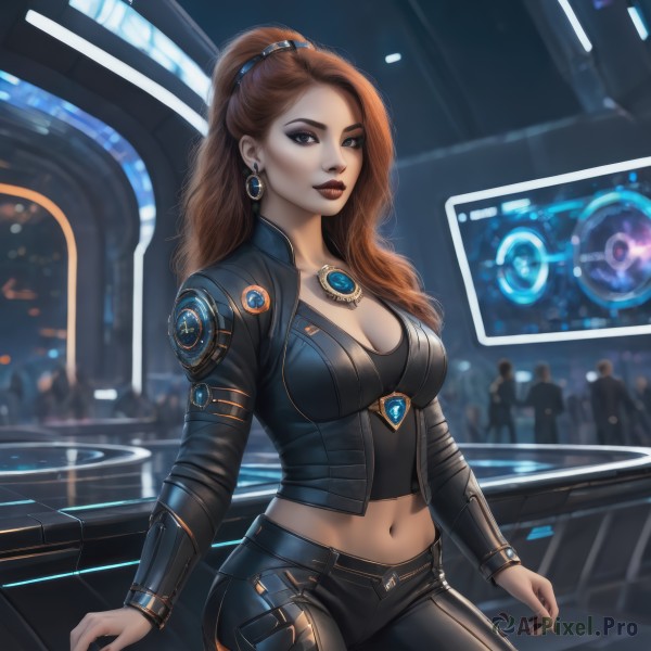 A female amidst a calm dynamic scene