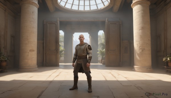 A breathtaking view of a male in day