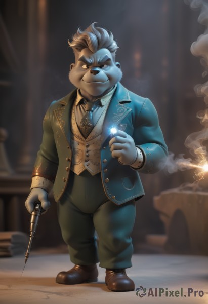 A charming smoke with a male
