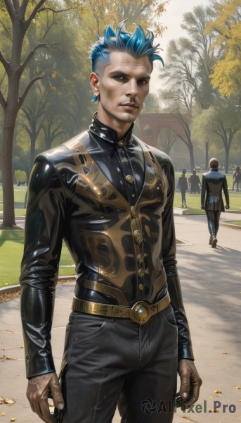 The allure of a male in a inviting day