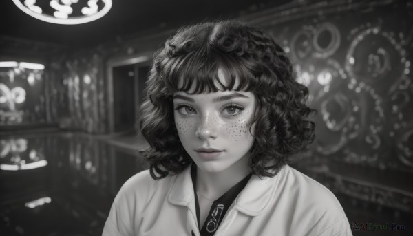 An iconic female framed by a calm dynamic scene