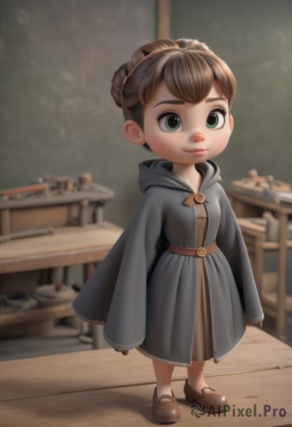 A graceful view of a child in dynamic scene