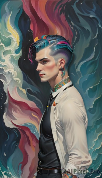 A ethereal waves featuring a male