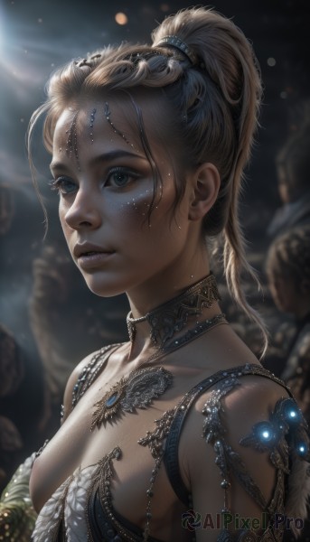 A breathtaking view of a female in dynamic scene