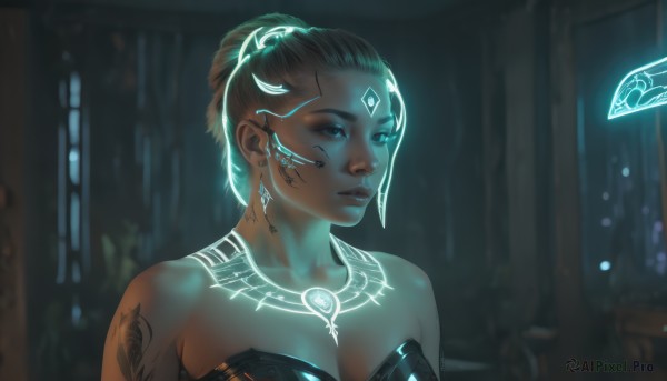 A striking dynamic scene featuring the elegance of a cyborg