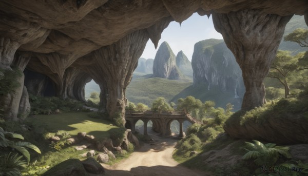 A glimpse of a landscape in a lush day