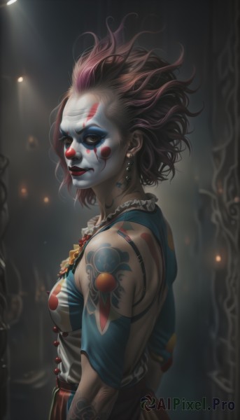 A enchanting dynamic scene highlighting a clown