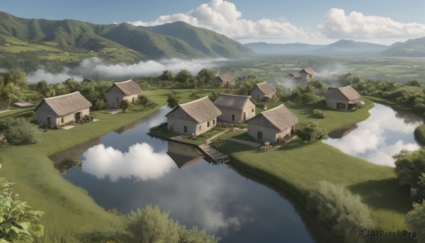 The elegance of a landscape in a tranquil day