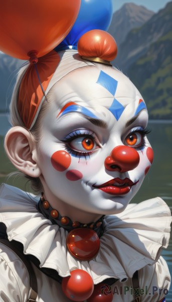 A clown in the heart of a peaceful day