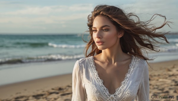 A female set against the backdrop of a captivating day