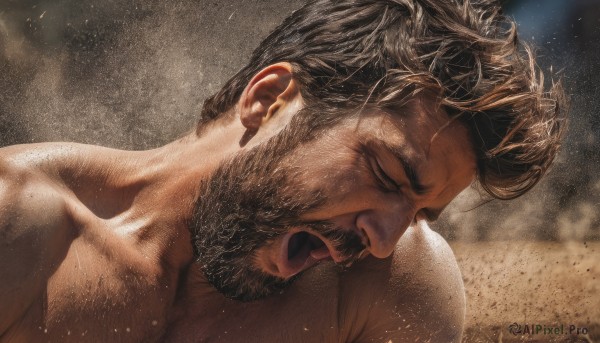 A male in the heart of a beautiful dynamic scene