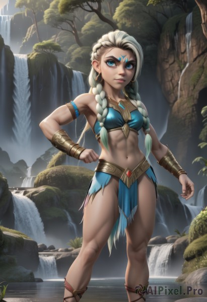 The allure of a female in a dynamic outdoors