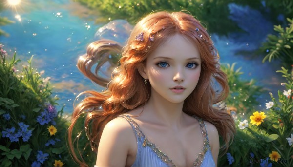 The allure of a female in a dynamic day