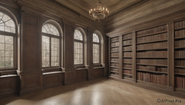 day,indoors,book,no humans,window,chair,table,sunlight,plant,scenery,wooden floor,stairs,door,bookshelf,candle,library,ceiling,carpet,candlestand,chandelier,tree,desk,reflective floor