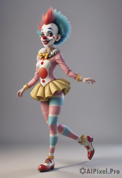 The timeless beauty of a clown in a picturesque dynamic scene