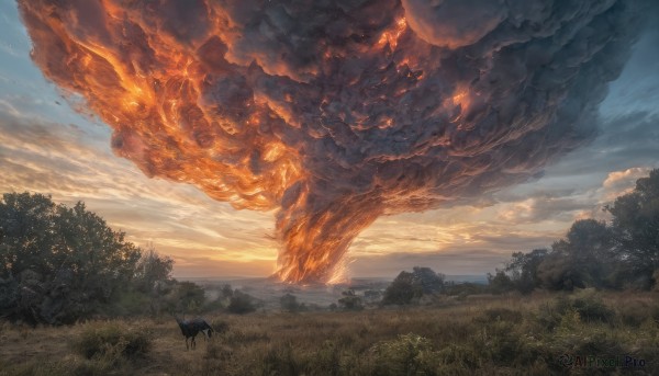 A stunning view of a dragon in sunset day