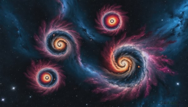 A galaxy amidst a idyllic outdoors