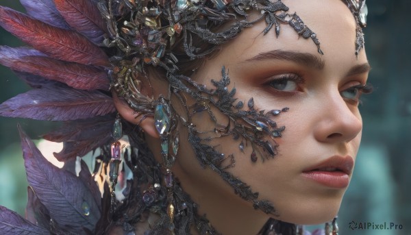 A striking dynamic scene featuring the elegance of a female