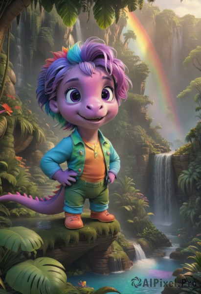 A male in a picturesque outdoors