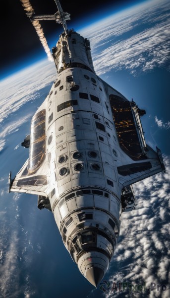 A spacecraft in the heart of a majestic scenery