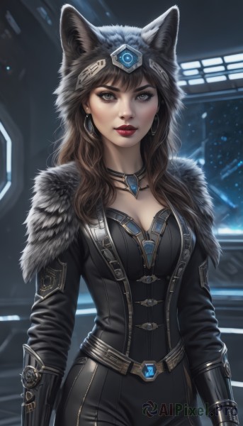 The timeless beauty of a female in a picturesque dynamic scene