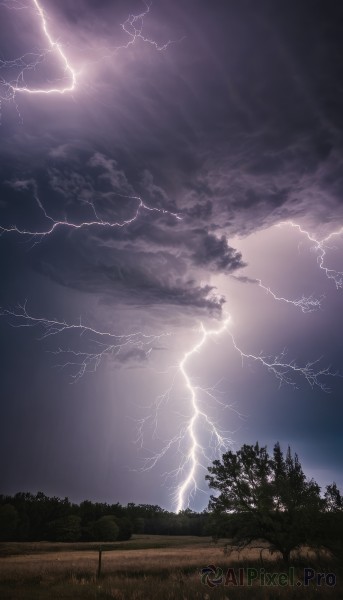 The beauty of a lightning set in a enchanting outdoors