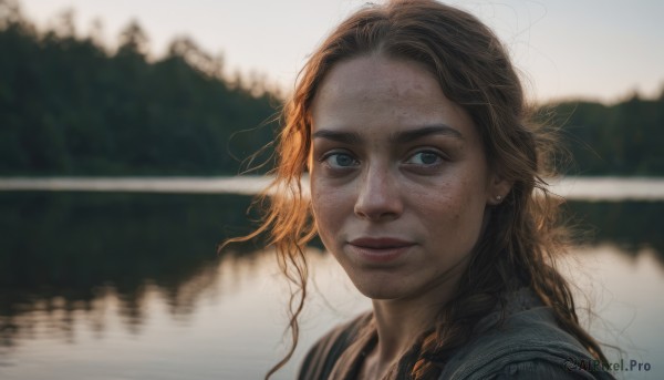 A unique view of a female in outdoors