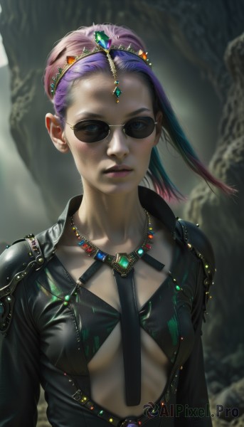 The serene presence of a female in a lush dynamic scene