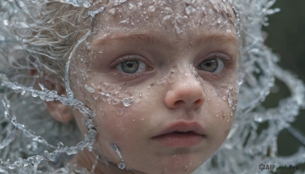 A ethereal dynamic scene featuring a female