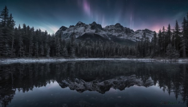 A charming snowy outdoors with a landscape