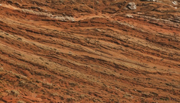 outdoors,water,no humans,traditional media,nature,scenery,landscape,brown theme,orange theme,monochrome,from above,ground vehicle,sand,desert,footprints