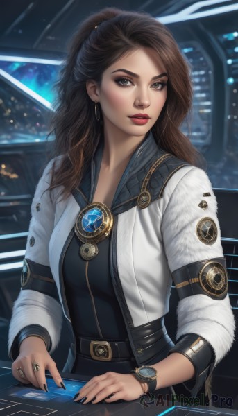 A breathtaking dynamic scene featuring a female
