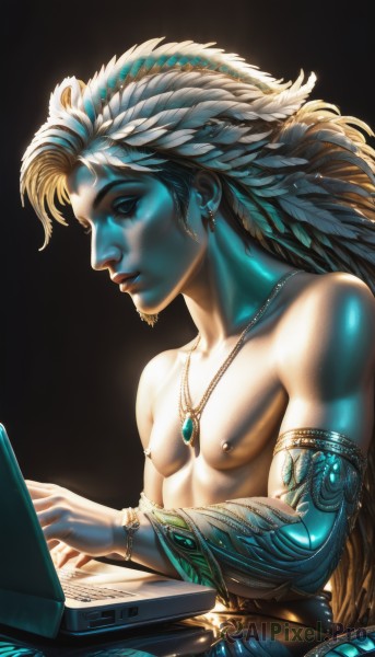 A enchanting dynamic scene highlighting a male