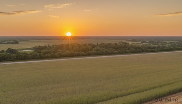 A captivating landscape within sunset outdoors