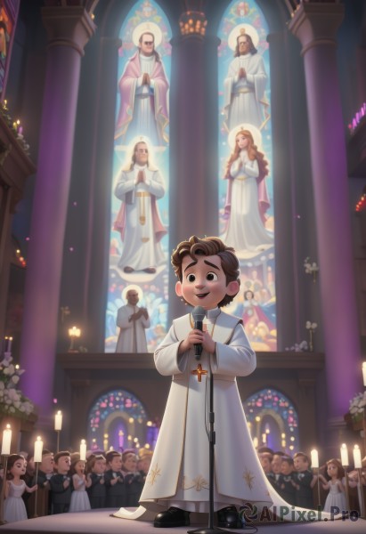 A breathtaking dynamic scene with a child