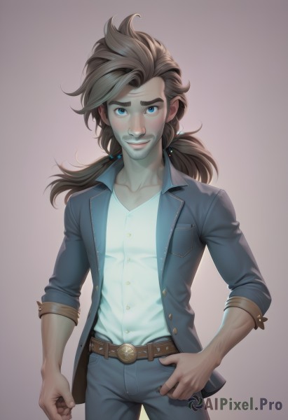 A male set against the backdrop of a serene dynamic scene